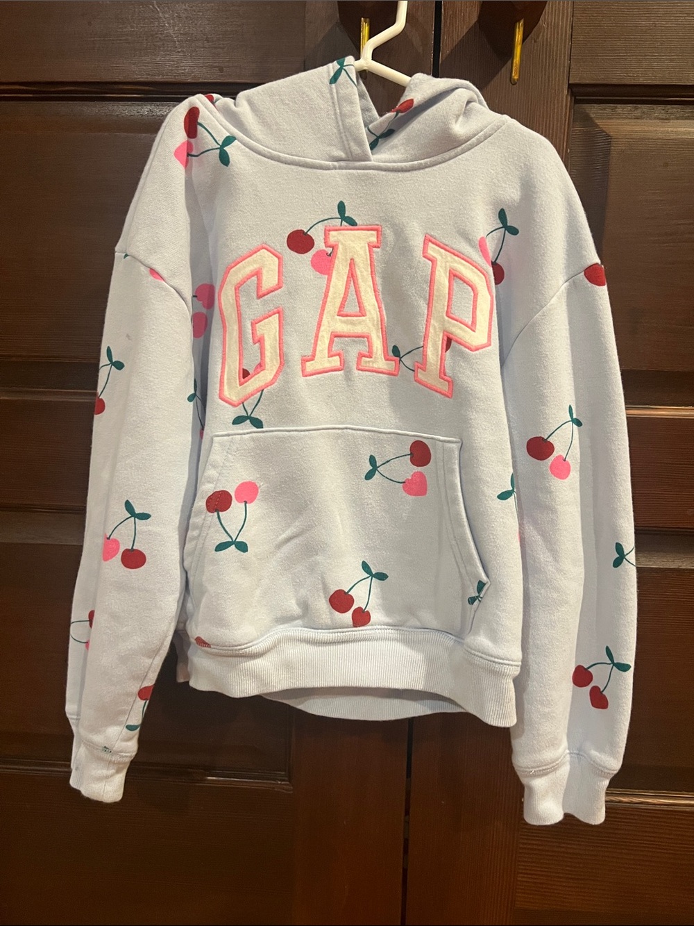 Light blue cherry sweatshirt